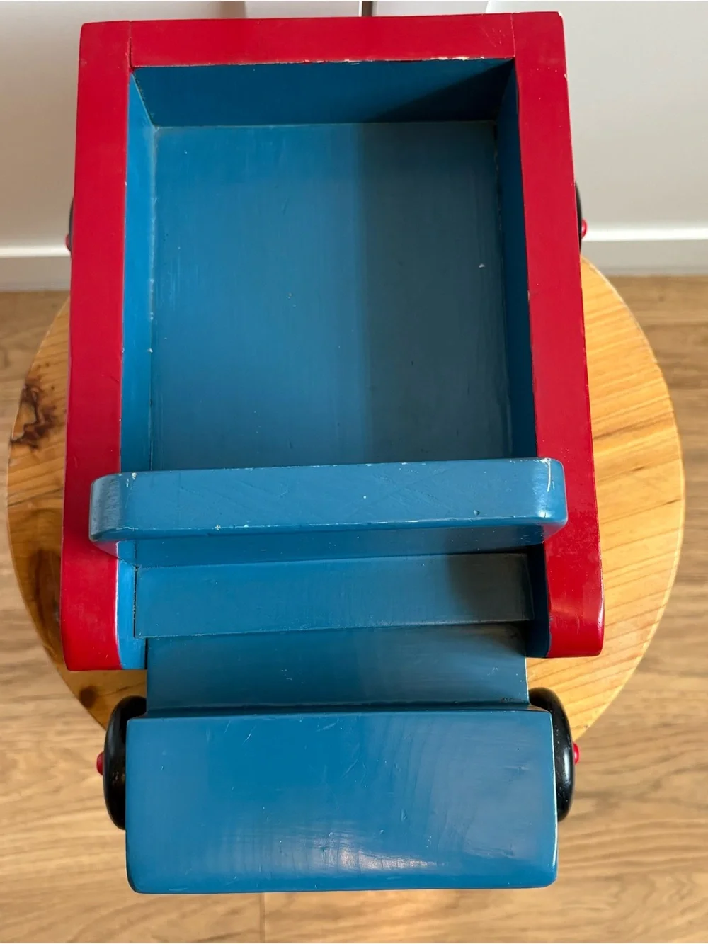 Vintage Handcrafted Painted Wooden Truck De Stijl minimalist style Montessori